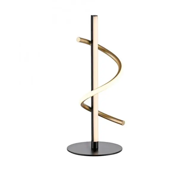 Justlight LED-Tischleuchte Schwarz/Messing 18x44x18 cm