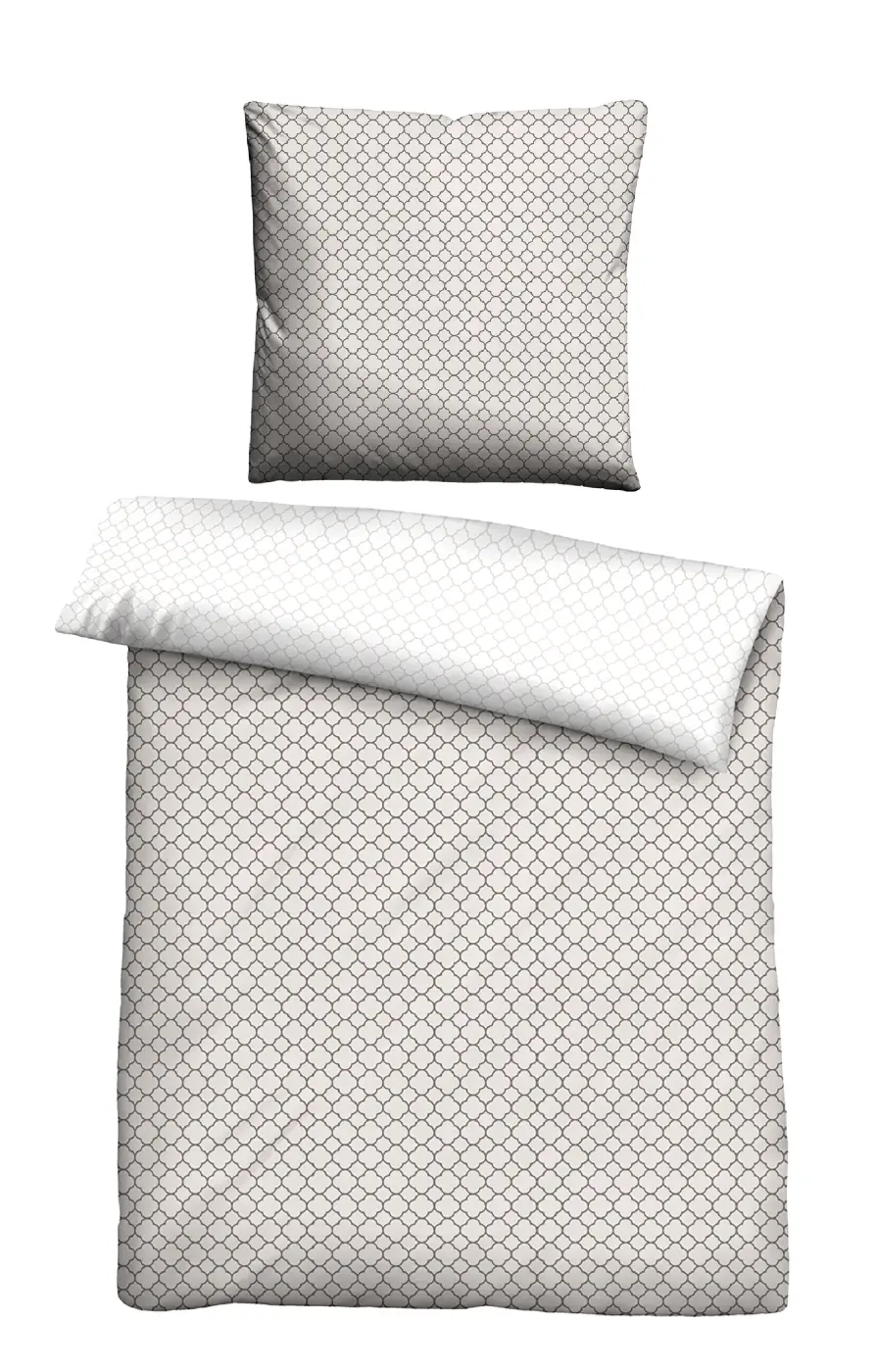 biberna Mako-Satin Bettwäsche taupe 1x 155x220 cm + 1x 80x80 cm