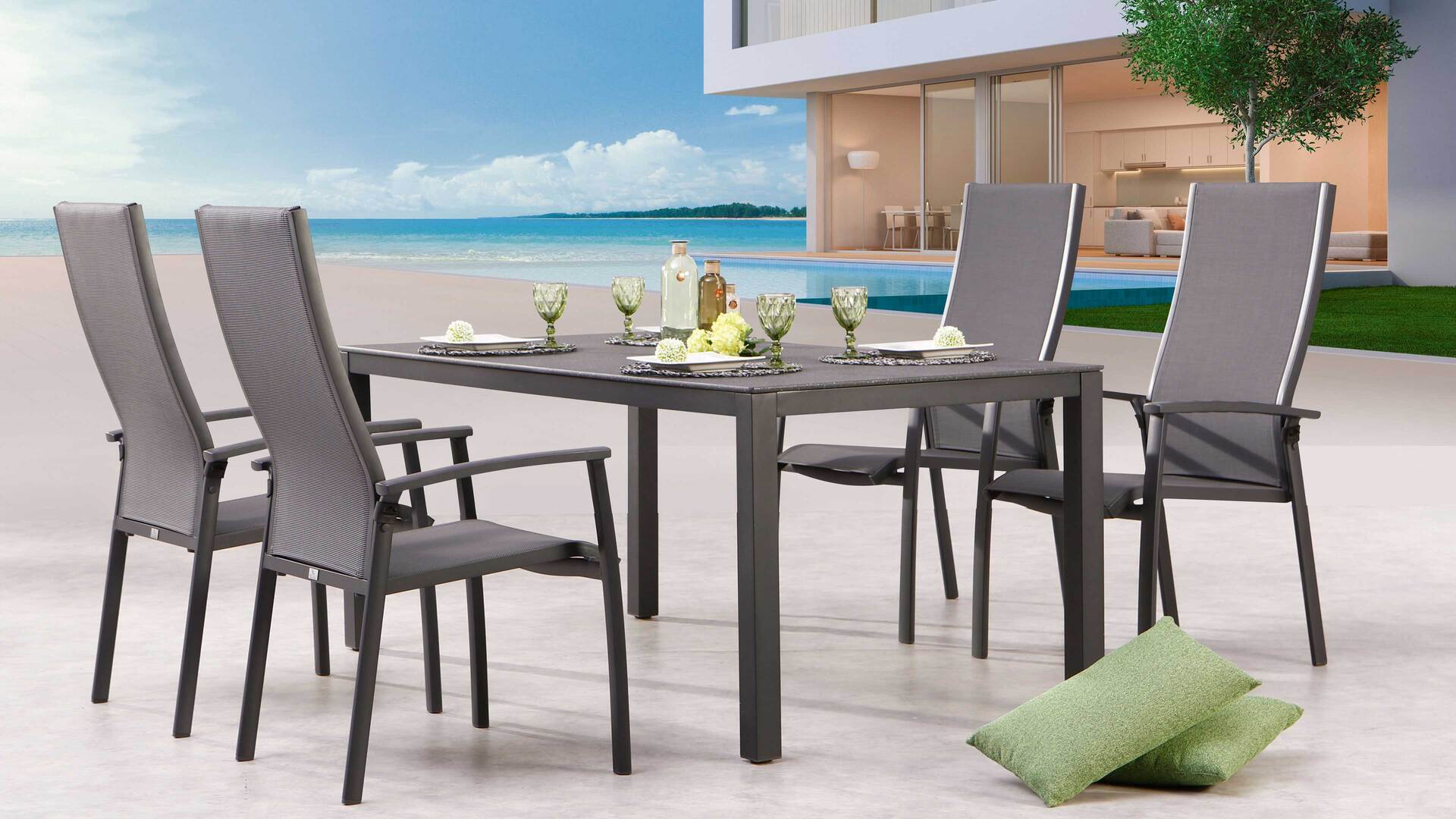 Best Stapelsessel Larino 62x110x68 cm Anthrazit/matt