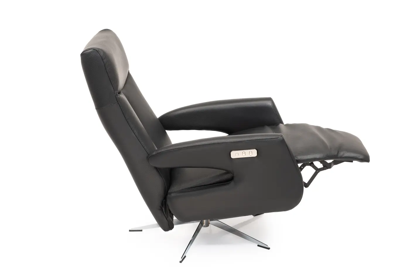 Hjort Knudsen Relaxsessel 8001 F3EL2 Superior, Leder schwarz, mit motorischer Verstellung