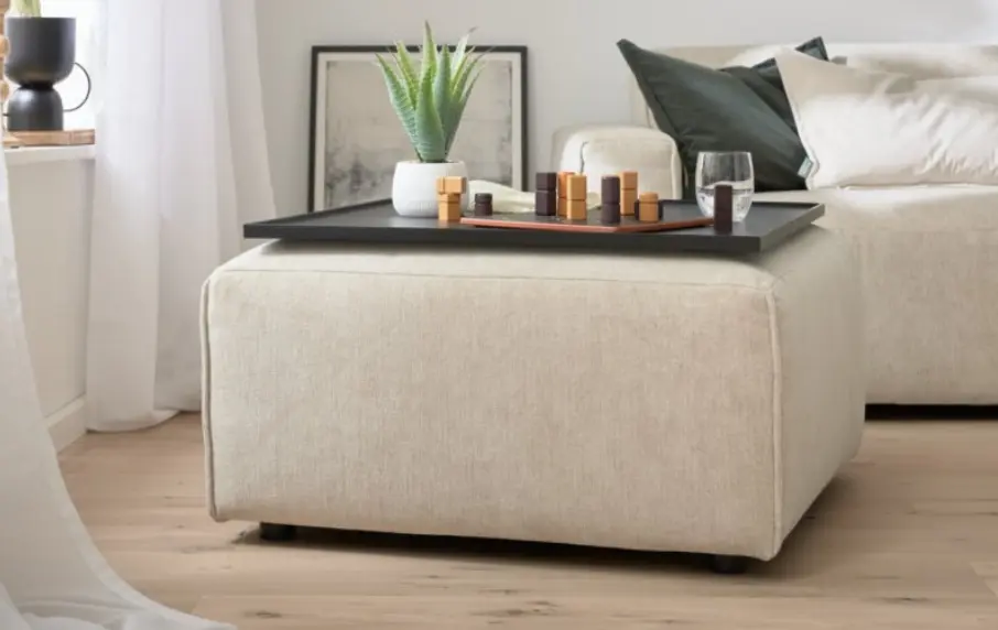 Roomio Hocker No. 4100 Champagner ca. 80x80 cm