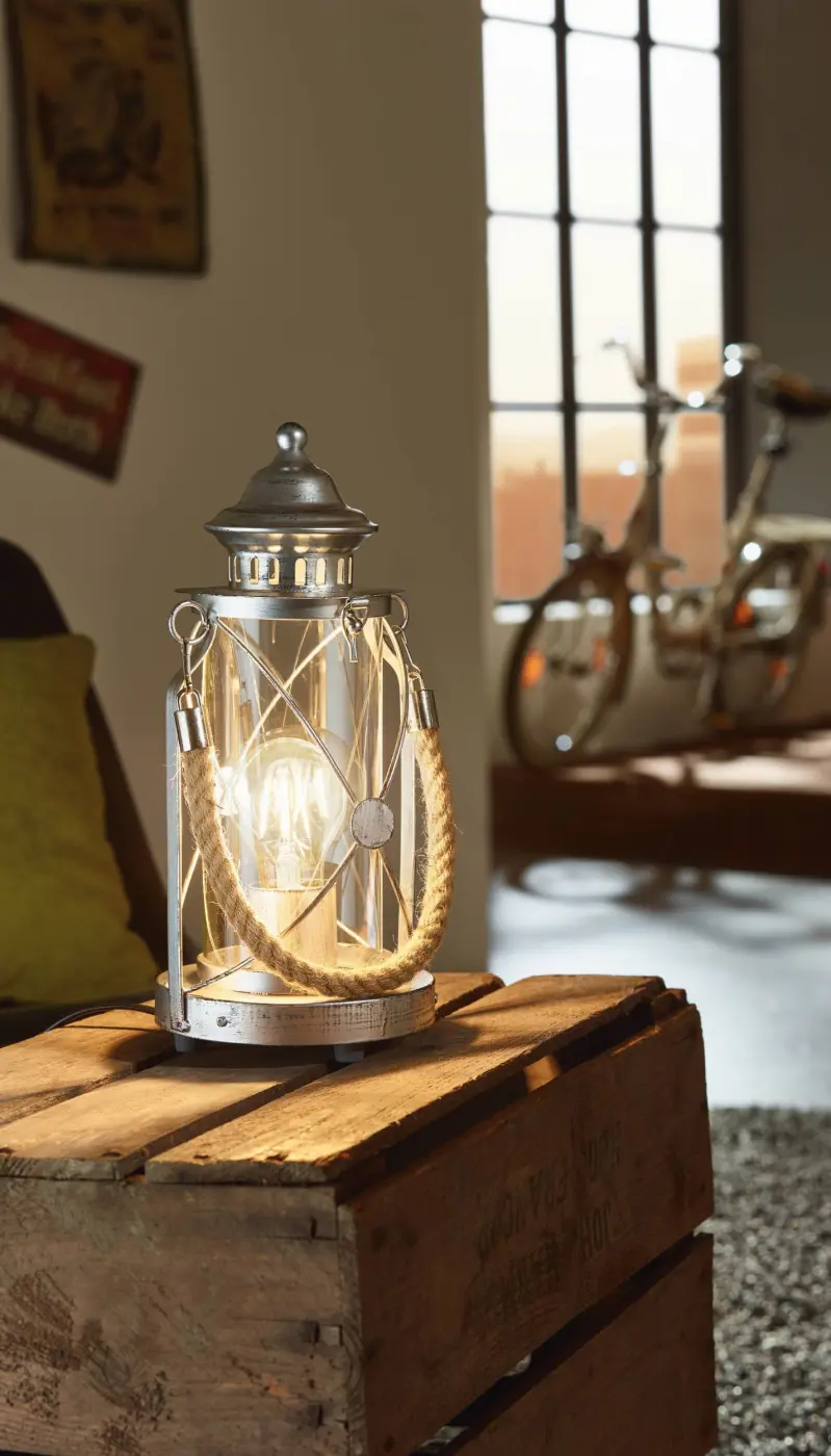 Eglo Vintage TL/1 E27 SILBER-ANTIK 'BRADFORD'