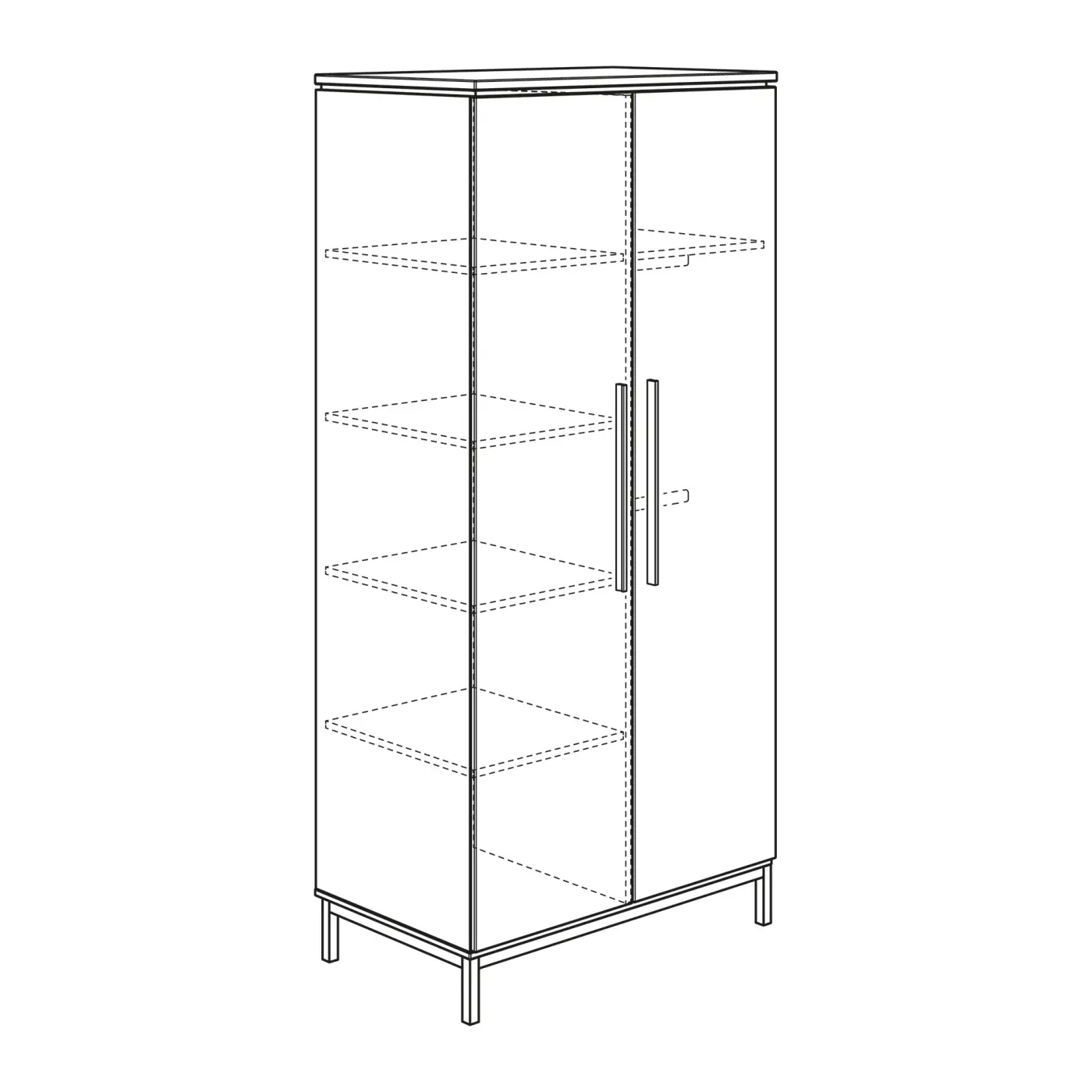 Paidi Kleiderschrank Benne 2T Kieselgrau/Eiche Montana NB ca.95x202x56 cm Paidi Kleiderschrank Benne 2T Kieselgrau/Eiche Montana Nachbildung, Griff Eiche massiv ca.95x202x56 cm