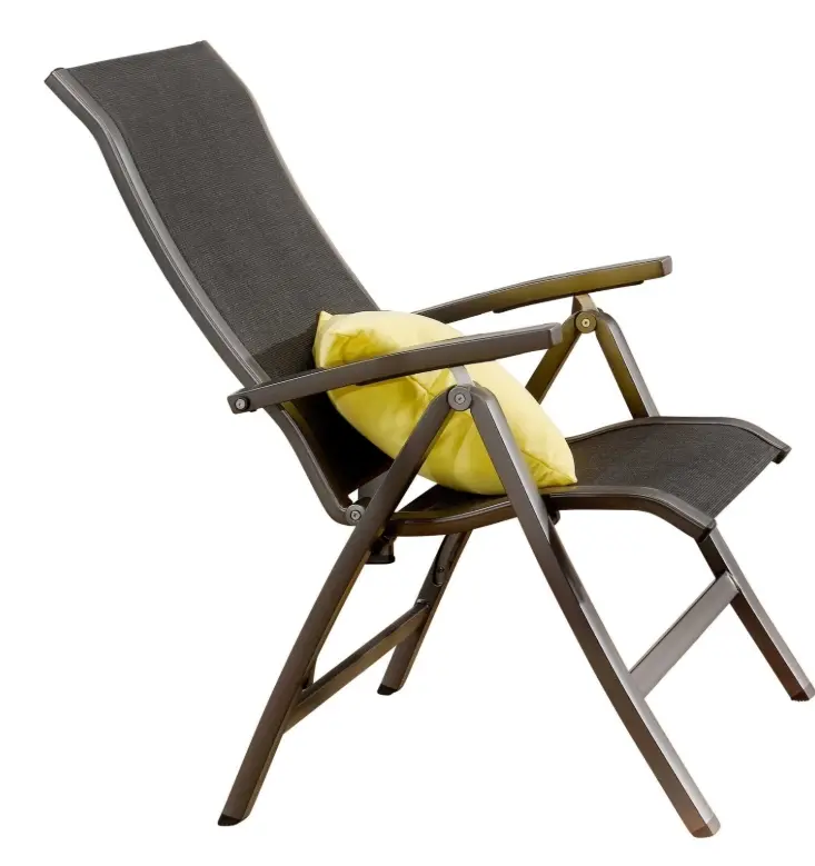 MWH Klappsessel Royal Kensington Plus Eisengrau/Anthrazit 69x111x64 cm