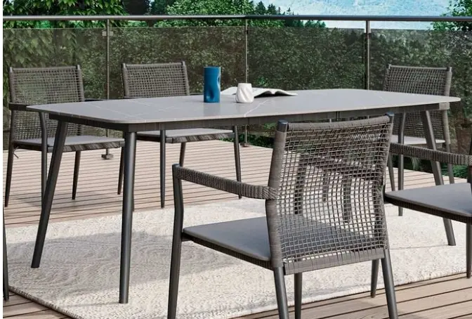 MWH Tisch Ropero Grau ca. 216x111 cm
