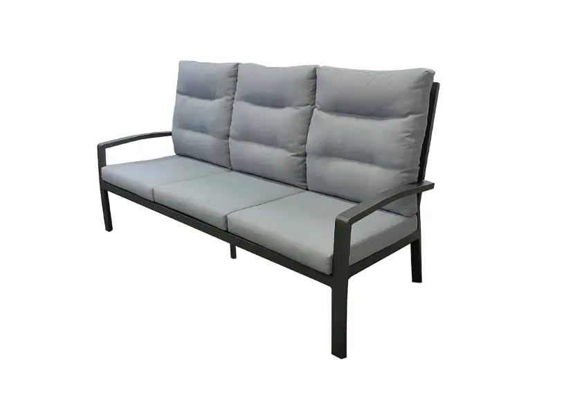 LC Garden Sofa 3-sitzig Bondino ca. 210x85x109 cm Anthrazit/Hellgrau
