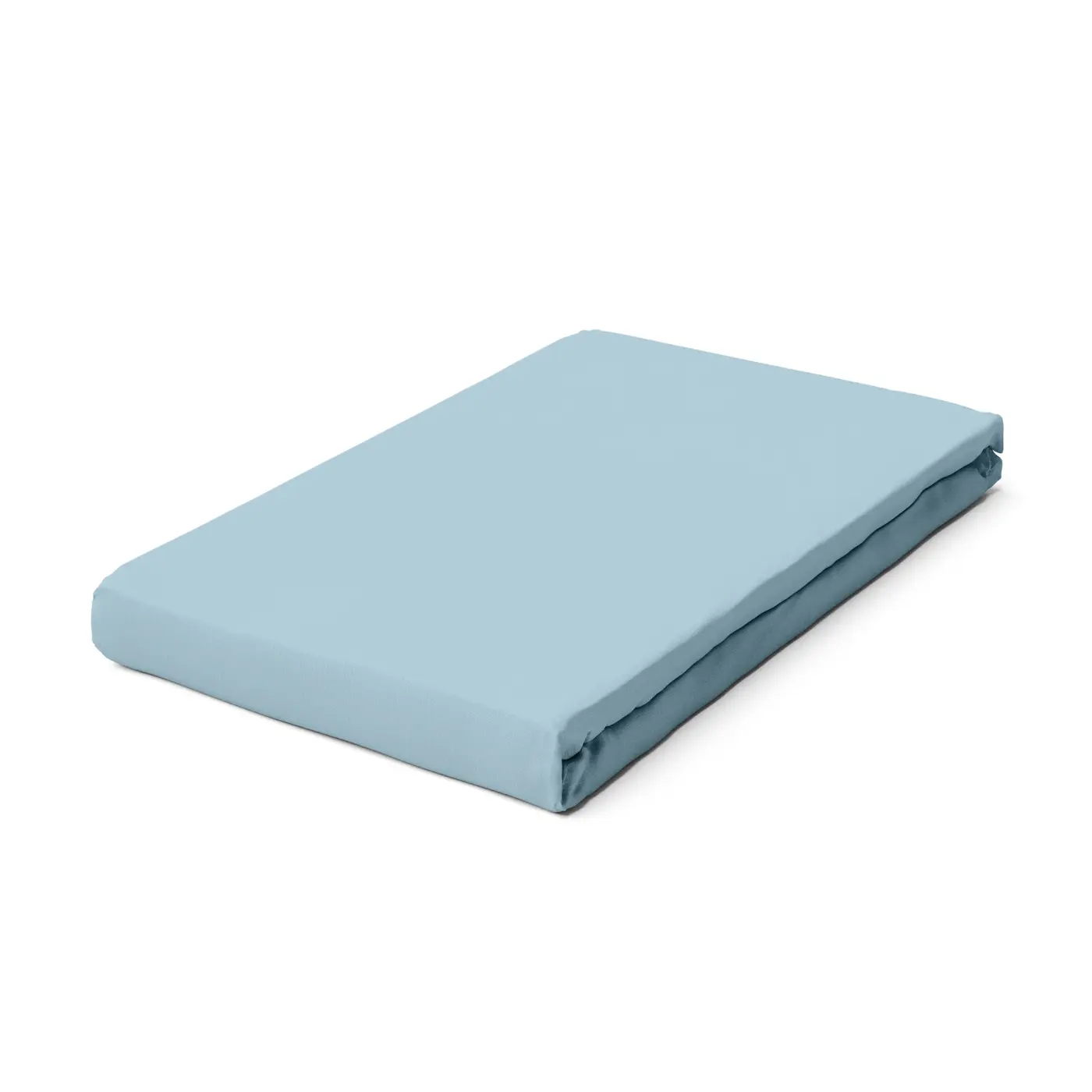 Schlafgut Spannbetttuch Pure 120x200-130x220 cm Blue Light