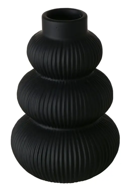 Boltze Vase Maurice schwarz 21 cm