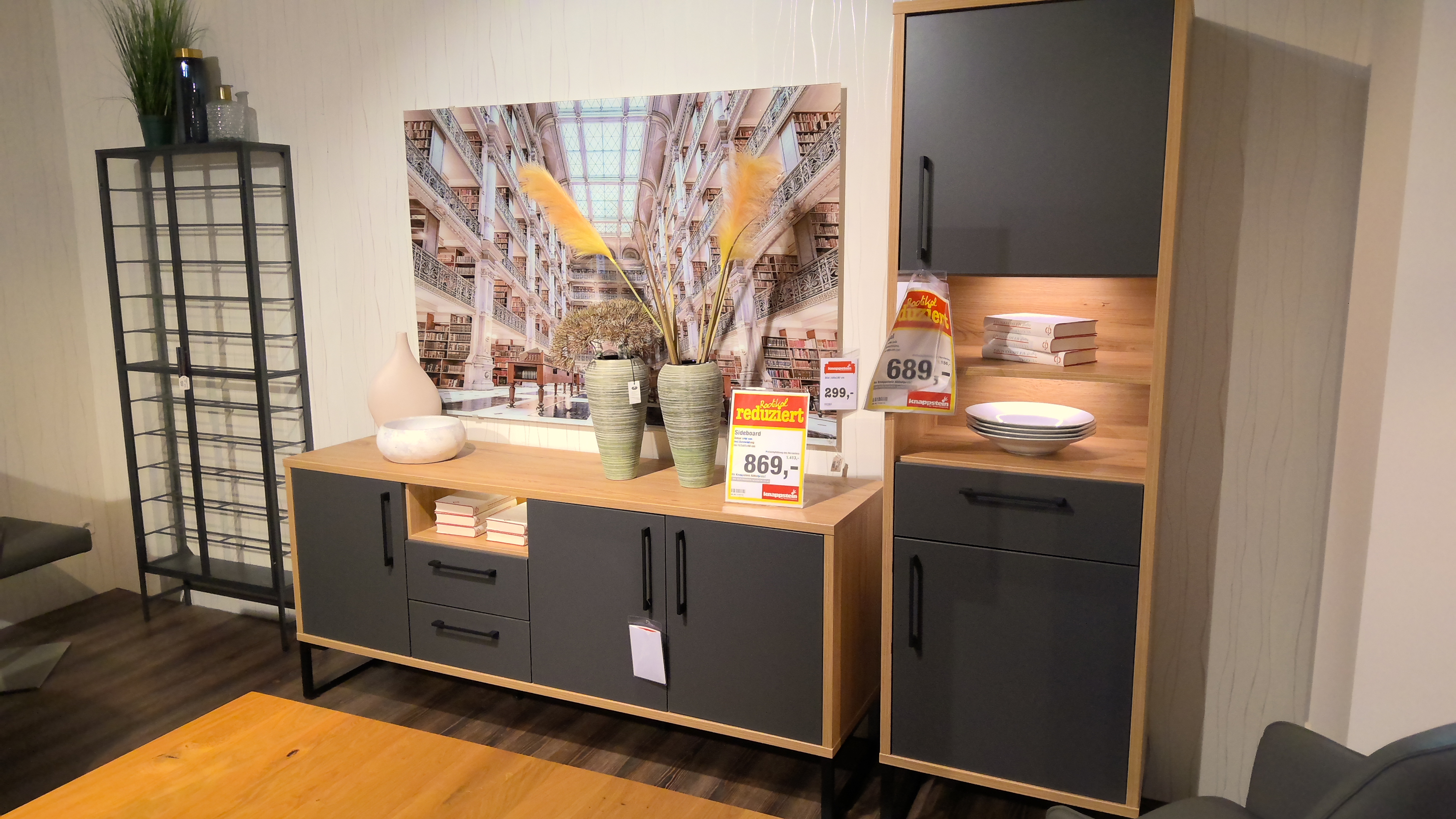Niehoff Sideboard Tasmania Wild Oak/Dark Grey ca. 183x81x46 cm