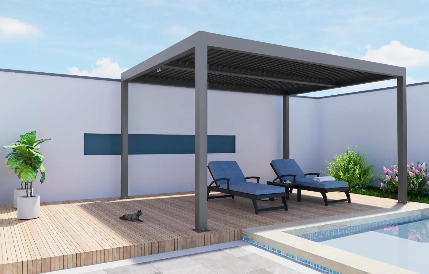 LC Garden Pergola Anthrazit ca. 300x400x240 cm