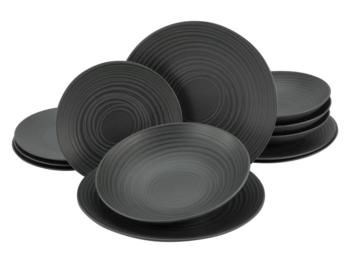 Creatable Salatschüssel Lava black stone 24 cm