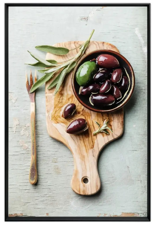 LC Wholesaler Wandbild Olives 60x90 cm