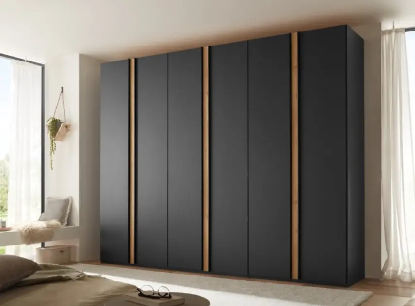 Wiemann Drehtürenschrank Lagos Graphit/schwarz ca. 300x216x58 cm ohne Zusatzausstattung