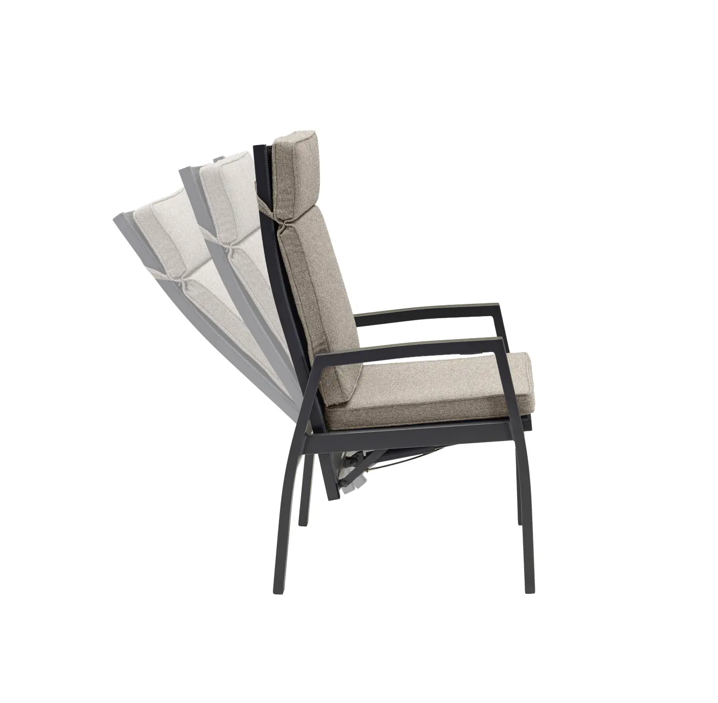 LC Positionsstuhl Avena Anthrazit/Braun ca. 70x59x107 cm