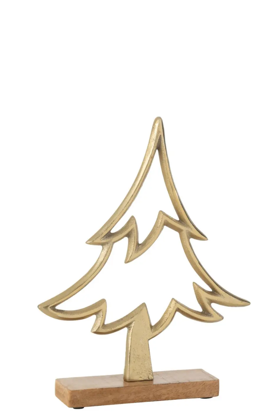 Gasper Deko Tannenbaum Alu gold naturell 22x5x27 cm