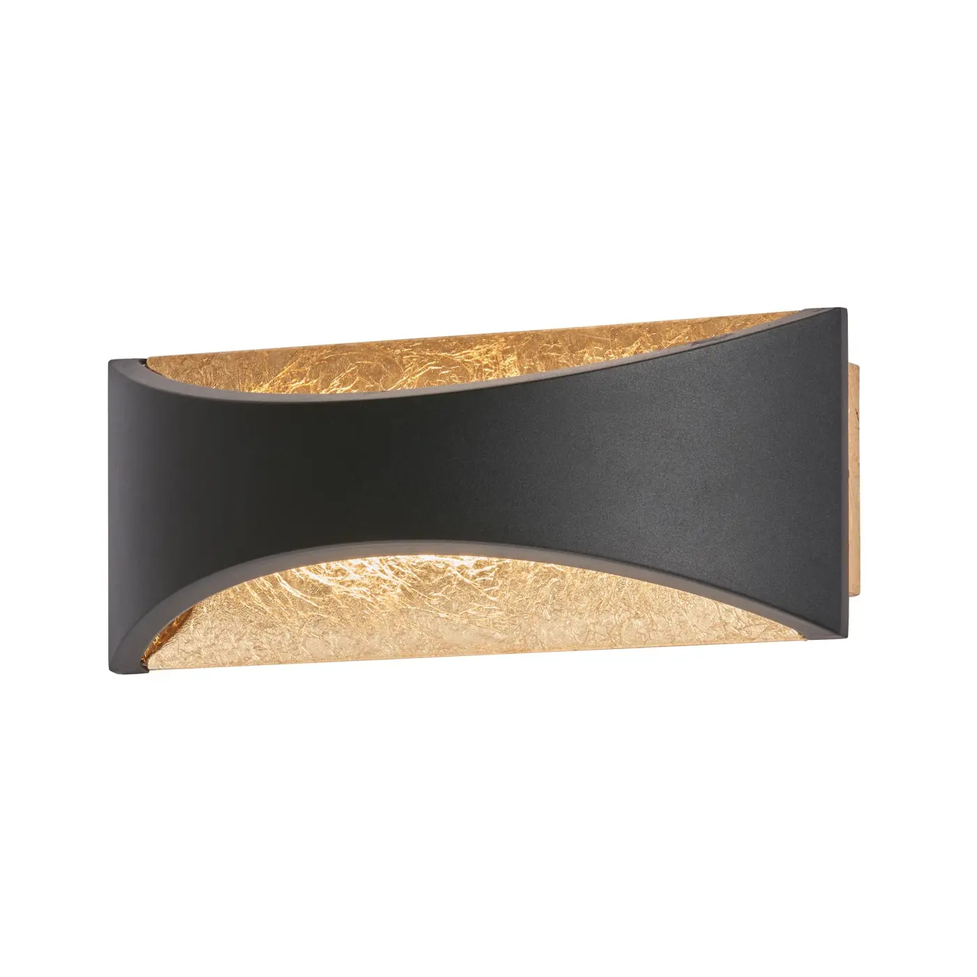 F&H Leuchtenserie, 22,5 x 9 cm Sandschwarz, Blattgoldfarben