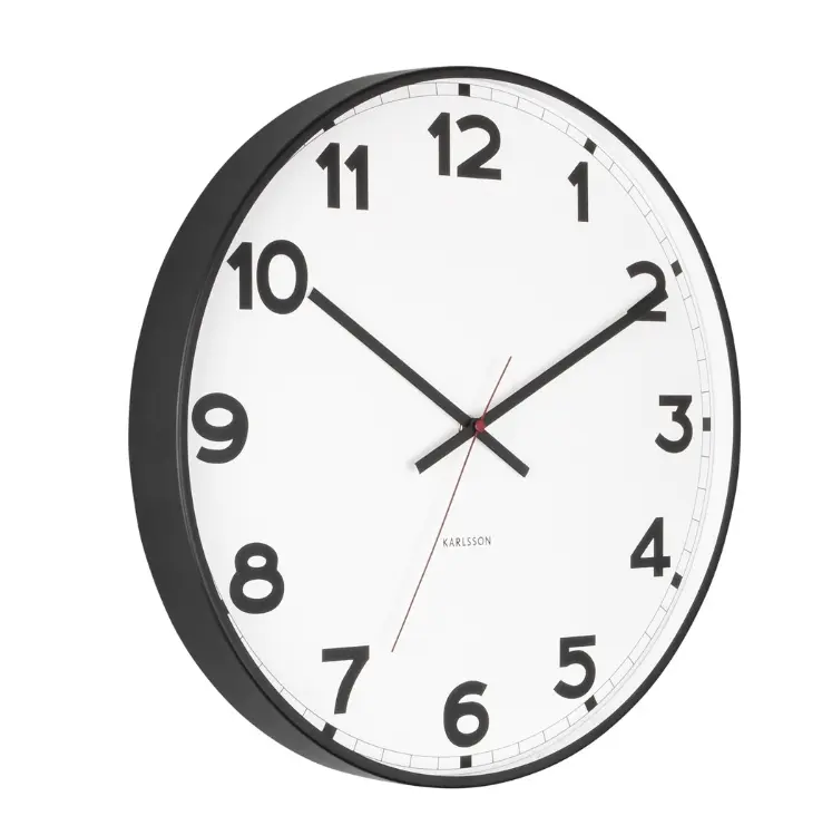 Karlsson Wanduhr New Classic medium Weiß Durchmesser 40,5 cm