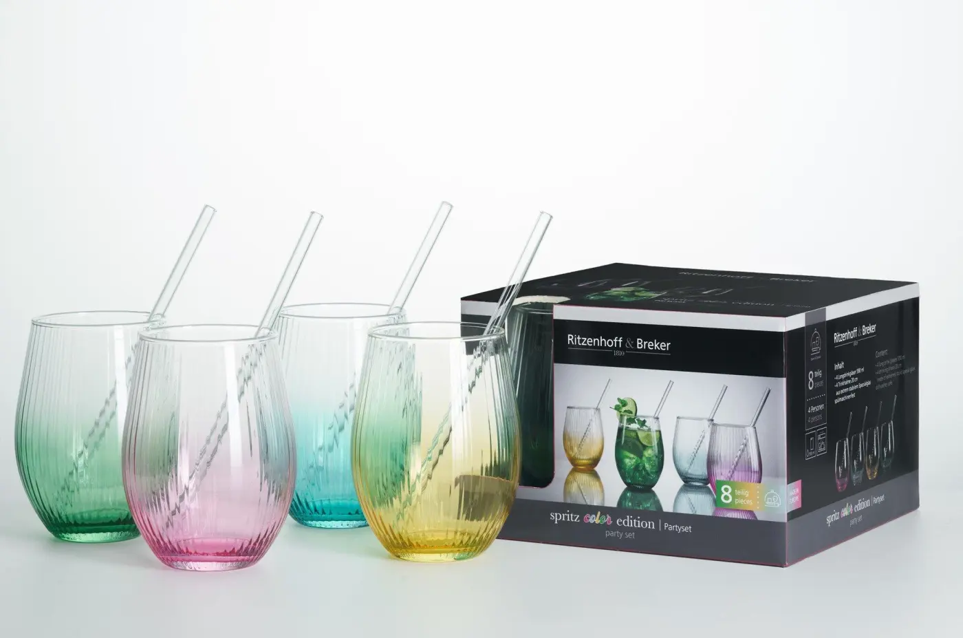 Ritzenhoff & Breker Partyset Spritz Color 8-tlg. 590 ml
