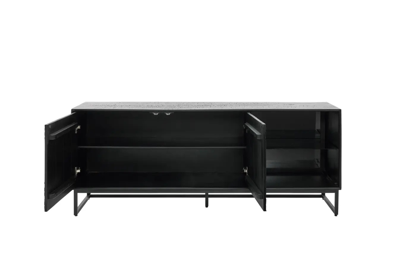 Roomio No. 2001 Lowboard Mango massiv Schwarz ca. 160x63x42 cm
