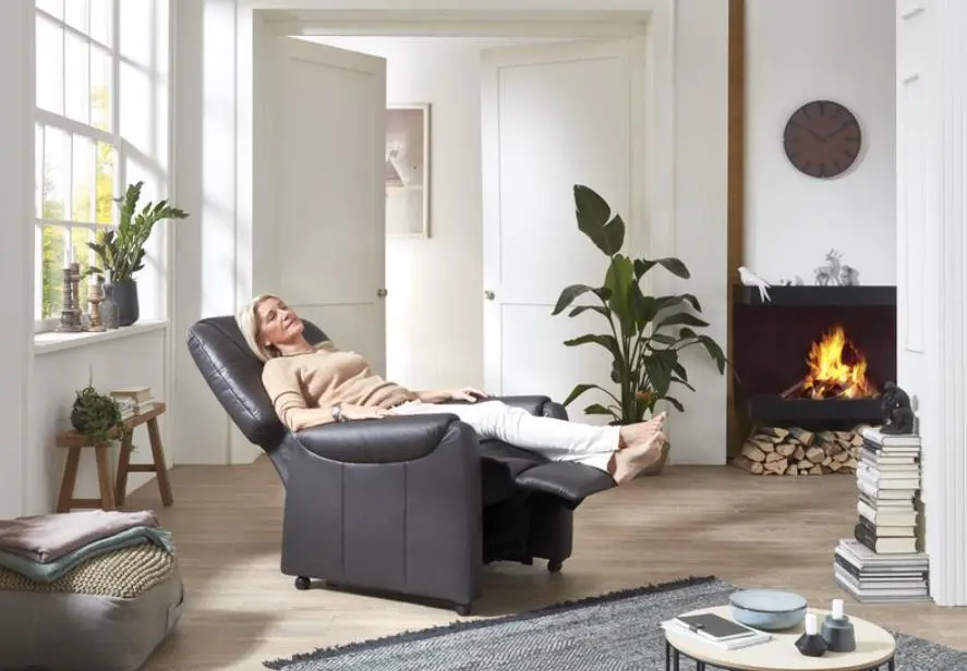 Steinpol Polsteria Carlos S-Basic 1230, Leder mocca, 1-motorisch mit Aufstehhilfe, inkl. Fußteilverlängerung