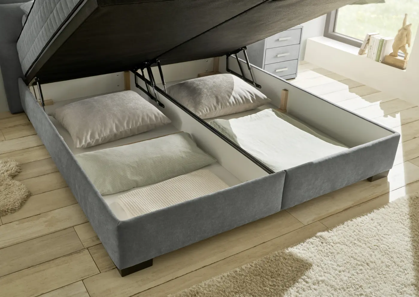 Ed Lifestyle Polsterbett Nagol A 180x200 cm Wind 89 anthrazit