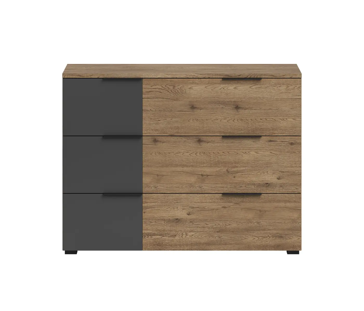Pol Power Kommode LINEA Bartex Eiche/Graphit ca. 120x89x40 cm