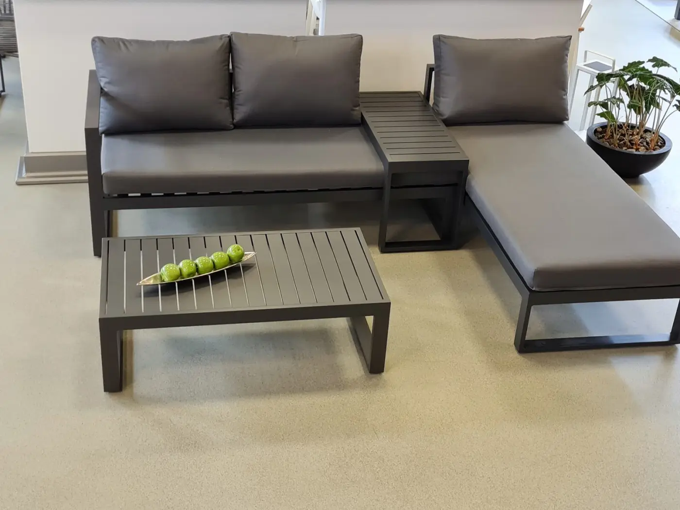 Best Lounge-Gruppe 98714050 Navarino 4 tlg.  Aluminiumgestell Anthrazit