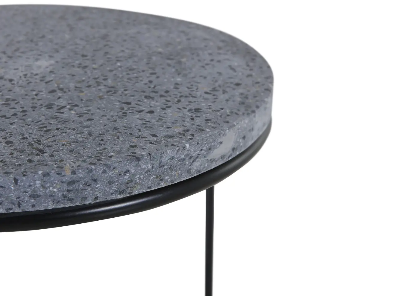Gutmann Beistelltisch Terrazzo schwarz