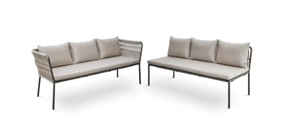 Stern Dining Bank Set Marla Kordel Salt/Graubaun mit Kissen