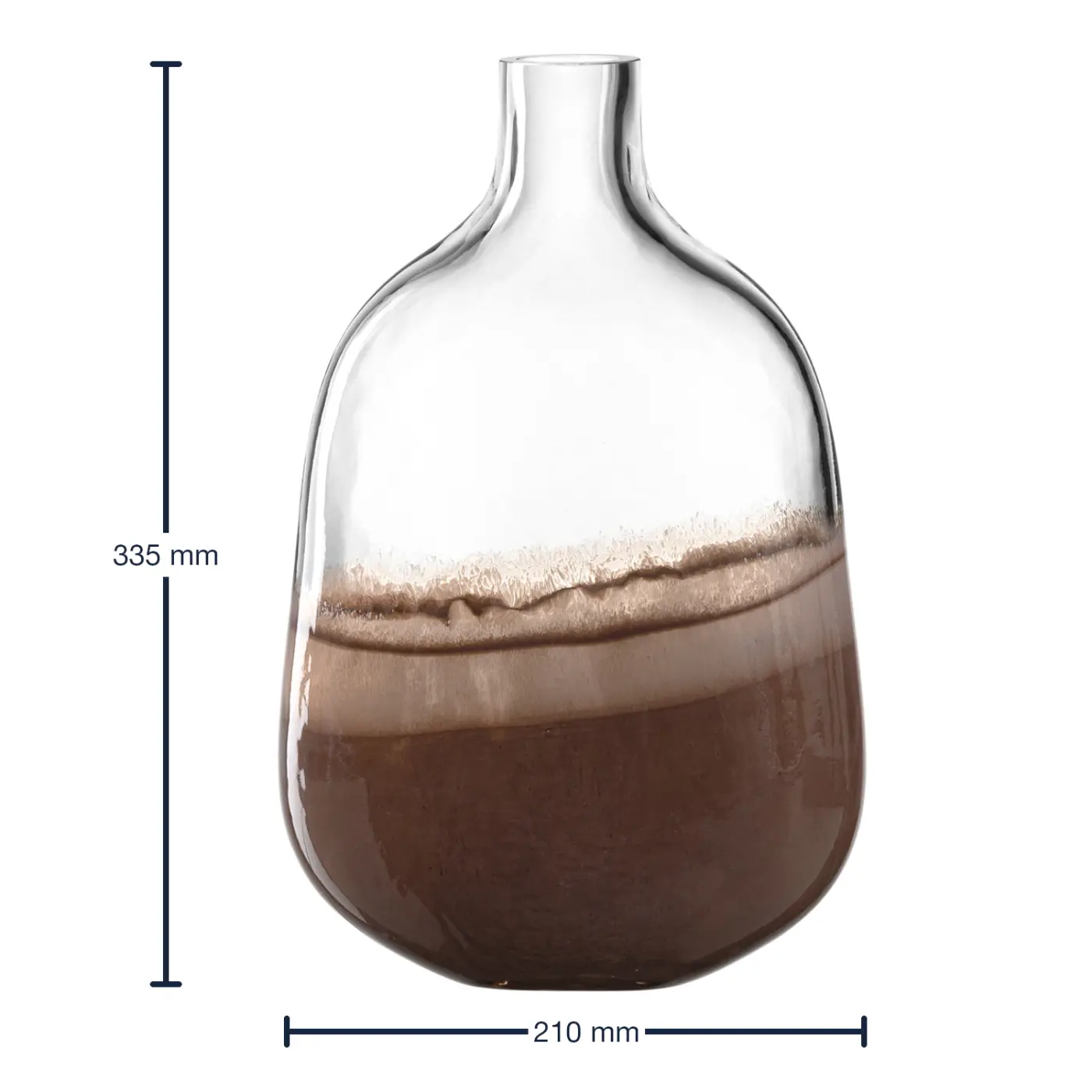 Leonardo Vase CASOLARE 33,5 cm braun