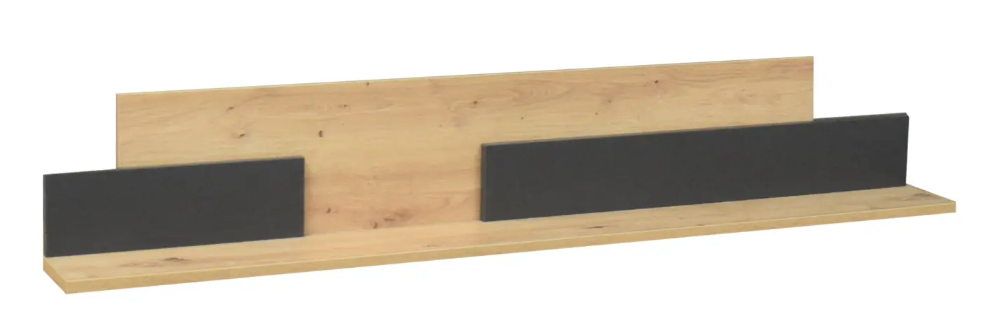Mäusbacher Wandboard anthrazit matt lack / asteiche