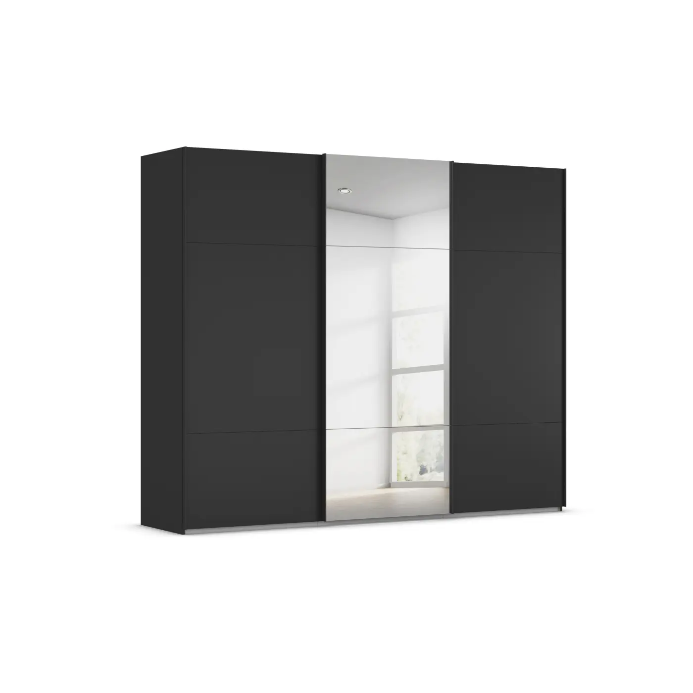 Rauch Schwebetürenschrank Saretto Schwarz ca. 271x223x68 cm