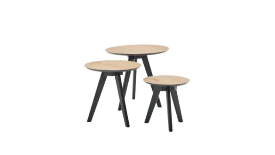 Roomio No. 2002 Couchtisch 3er-Set Eiche natur