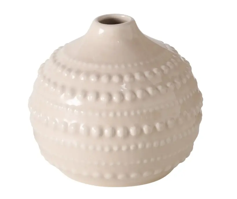 Boltze Vase Meruna Beige ca. 10 cm