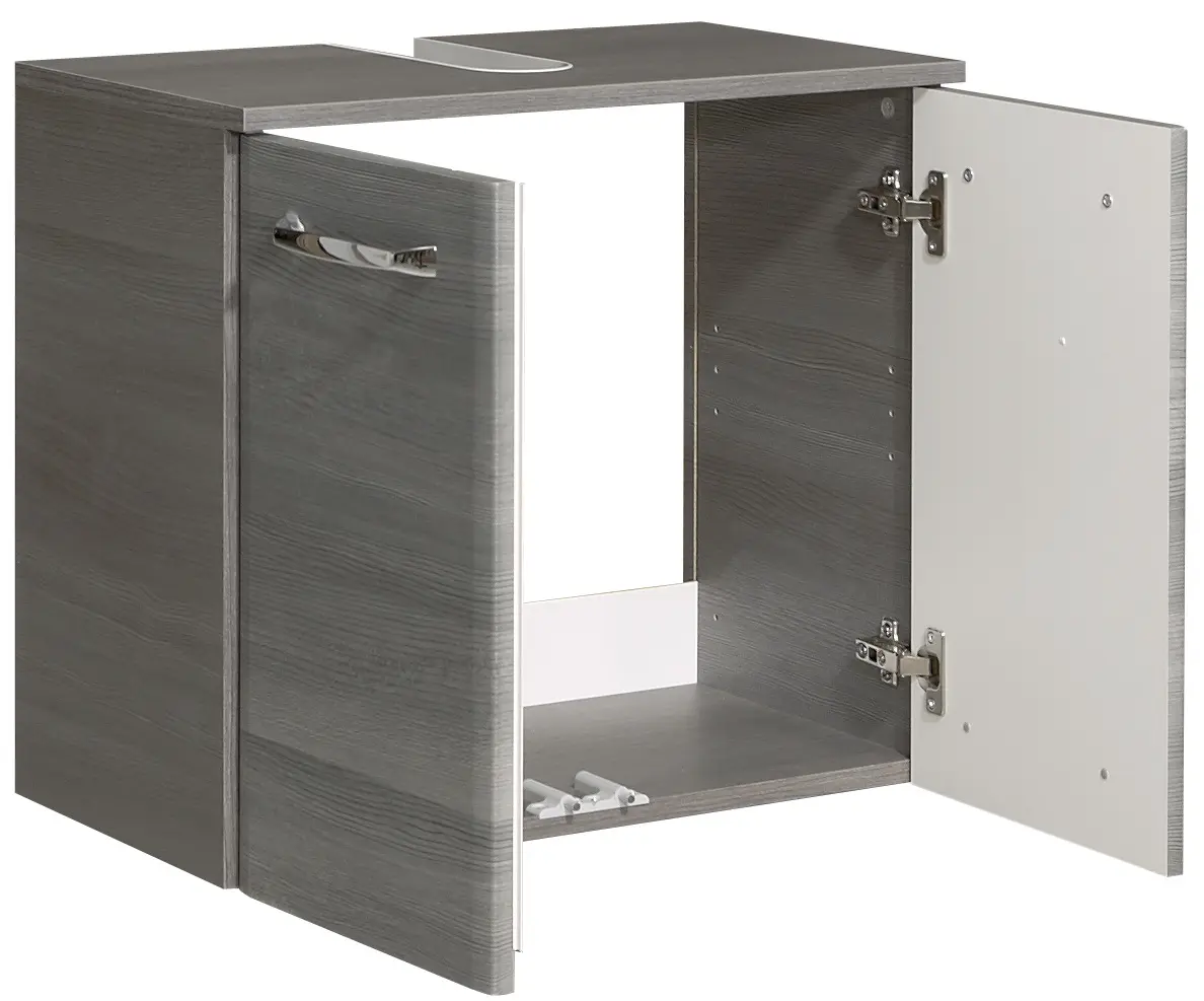 Pelipal Waschbeckenunterschrank Front Graphit Str. quer/Korpus Graphit Str. quer Waschbeckenunterschrank