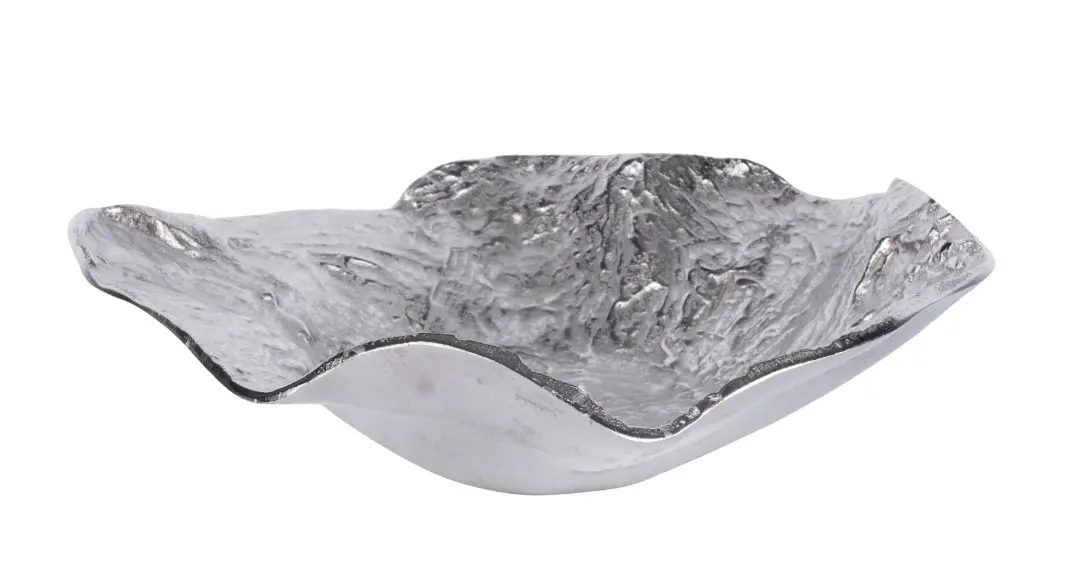 LC Wholesaler Schale Alu Nickel ca. 39x10 cm