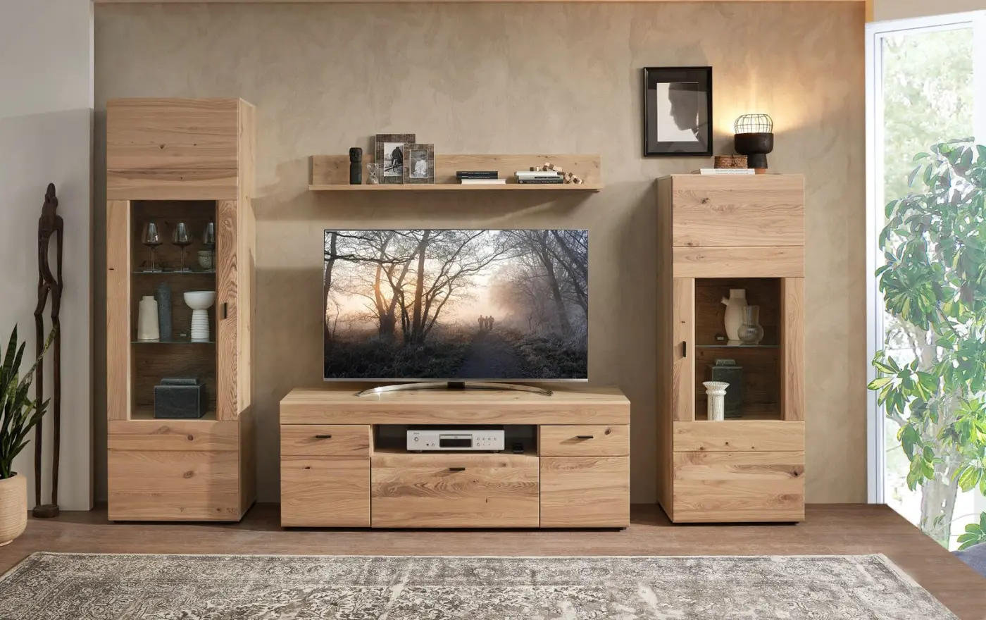 Wohn-Concept Wohnwand Malaga 4S15HU80 Altesche ca. 305x194x49 cm