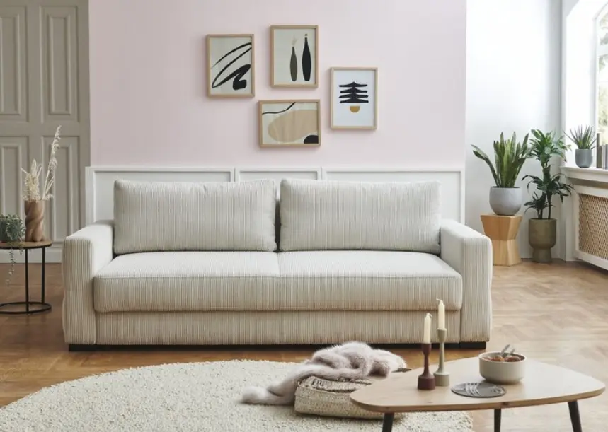 Restyl Querschläfer Linett Beige ca. 238x114cm mit Hubbeschlag