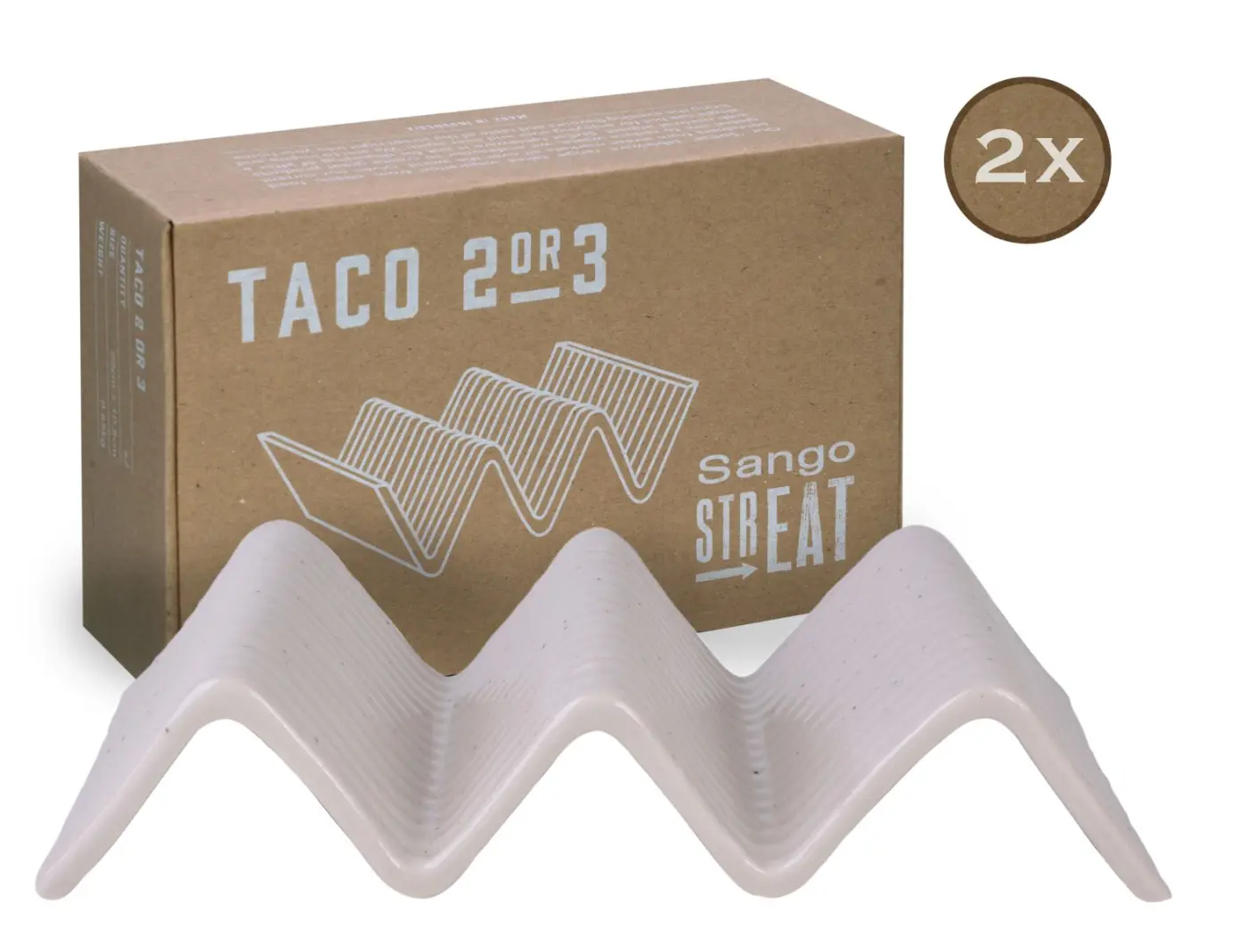 Creatable Streat Taco Stand 2 22x10,5 cm Creme