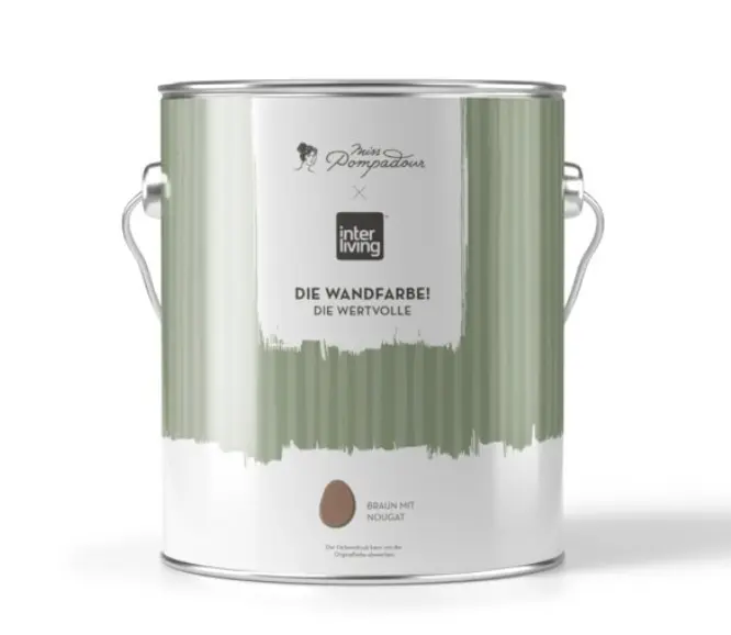 MissPompadour Wandfarbe BRaun mit Nougat 2,5 L