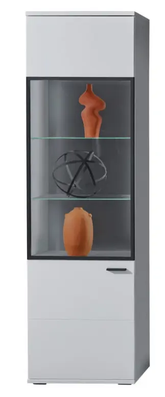 Ideal Vitrine Juno Weiß ca. 60x206x37,4 cm