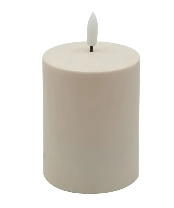 LC Wholesaler Solar Stumpenkerze Rosé 8x10 cm