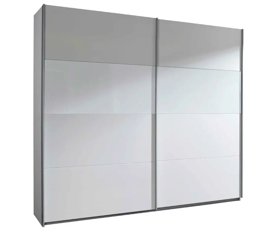 Rauch Schwebetürenschrank Quadra Alpinweiß ca. 226x210x62 cm