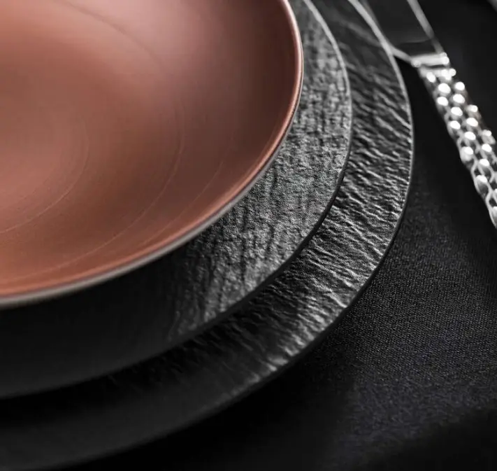 Villeroy & Boch Gourmetteller Manufacture Rock schwarz