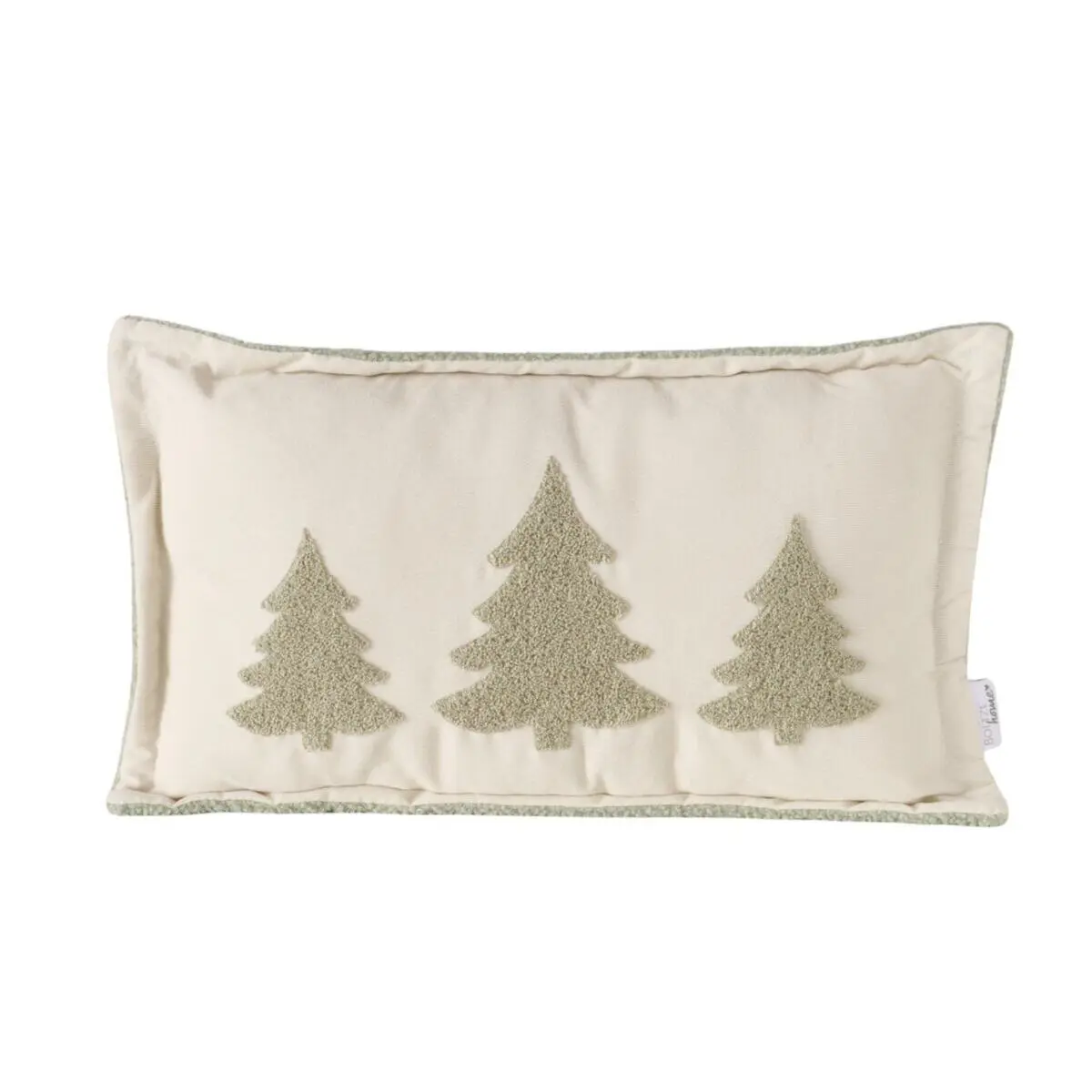 Boltze Kissen Nevio 30x50 cm Cremeweiß mit Grün