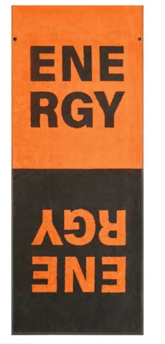 CAWÖ Textil Gym Towel "Energy" orange/grau 50x130 cm