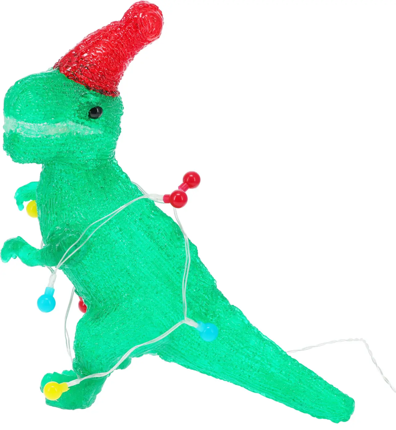 Koopman I. Acrylfigur Dino mit Weinachtsmütze 30 cm
