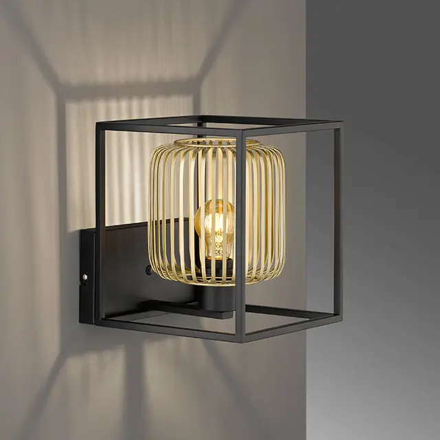 F&H Wandleuchte, 30433 Sandschwarz, Goldfarben