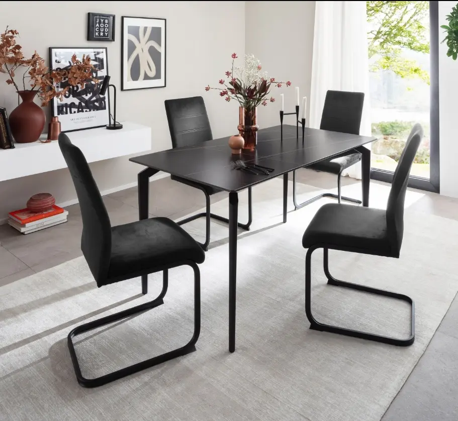 MCA Tisch Fremont ca. 140x76x80 cm Schwarz