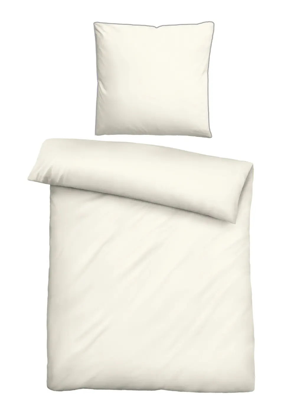 Biberna Bettwäsche 155x220 cm und 80x80 cm creme